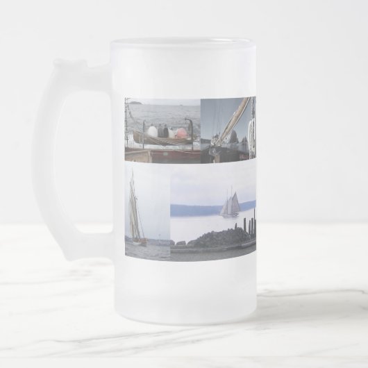 霜の降りたな海 フロストグラスビールジョッキ (左)