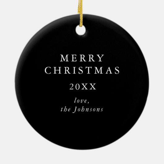 霜の降りたな緑のリース セラミックオーナメント (裏面)