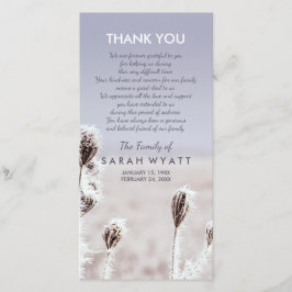 霜の降りたな草原|の冬|の悔やみや弔慰は感謝していしています サンキューカード