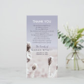 霜の降りたな草原|の冬|の悔やみや弔慰は感謝していしています サンキューカード (スタンド正面)