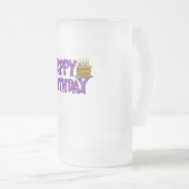 霜の降りたな誕生日のマグ フロストグラスビールジョッキ (正面右)