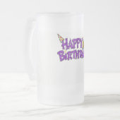 霜の降りたな誕生日のマグ フロストグラスビールジョッキ (正面左)