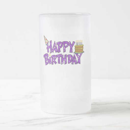 霜の降りたな誕生日のマグ フロストグラスビールジョッキ (中央)
