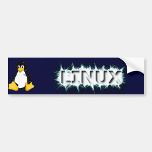 霜の降りたなLINUX バンパーステッカー