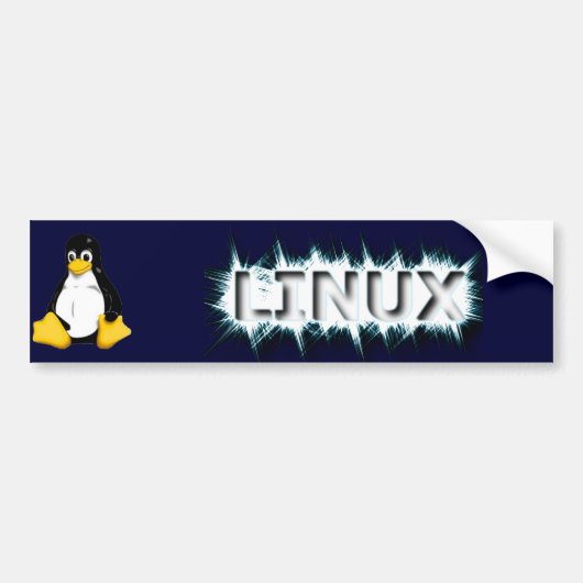 霜の降りたなLINUX バンパーステッカー (正面)