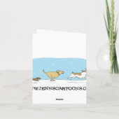 「霜の降りたの最終日」クリスマスおもしろい漫画 |クリスマス シーズンカード (裏面)