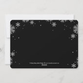 霜の降りたような美しいホリデーシーズンの写真カード ブラック シーズンカード (裏面)