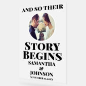 霜の降りたアクリル結婚の物語が始まる アクリルサイン (傾斜)