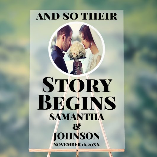 霜の降りたアクリル結婚の物語が始まる アクリルサイン (ニュートラル)