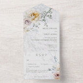 霜の降りたウィンターパステルフローラモダン詳細 オールインワン招待状 (内側)