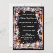 霜の降りたオーナメントバウズクリスマスパーティの招待状 招待状