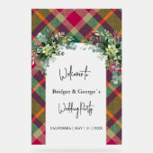 霜の降りたカラフルスコティッ結婚トの秋の歓迎 アクリルサイン (正面)