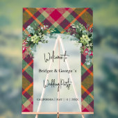 霜の降りたカラフルスコティッ結婚トの秋の歓迎 アクリルサイン (ニュートラル)