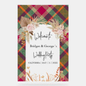 霜の降りたカラフルスコティッ結婚トの秋の歓迎 アクリルサイン (正面)