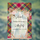 霜の降りたカラフルスコティッ結婚トの秋の歓迎 アクリルサイン (ニュートラル)