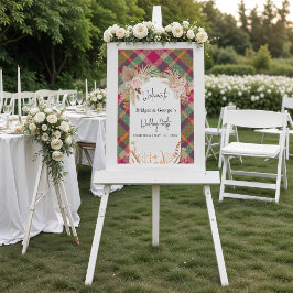 霜の降りたカラフルスコティッ結婚トの秋の歓迎 アクリルサイン