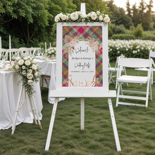 霜の降りたカラフルスコティッ結婚トの秋の歓迎 アクリルサイン