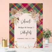 霜の降りたカラフルスコティッ結婚トの秋の歓迎 アクリルサイン (ウェディング)