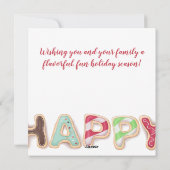 霜の降りたクリスマスのクッキーベーキングギフトホリデーカード シーズンカード (裏面)