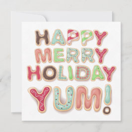 霜の降りたクリスマスのクッキーベーキングギフトホリデーカード シーズンカード