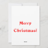 霜の降りたクリスマスカード シーズンカード (裏面)