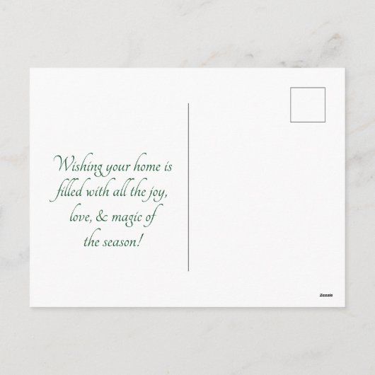 霜の降りたクリスマス・クッキー シーズンポストカード (裏面)