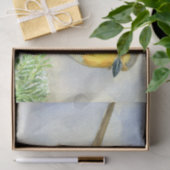 霜の降りたジュニパーの枝にロビンの鳥 薄葉紙 (ギフト)