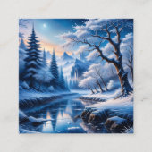 霜の降りたスターダストの冬は魔法だ。空気が合う スクエア名刺 (正面)