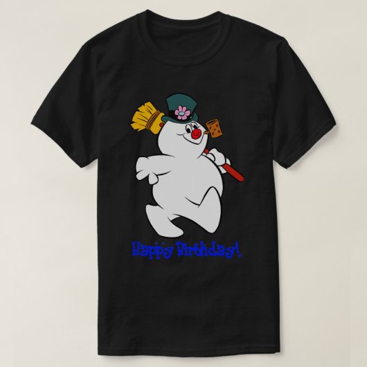 霜の降りたハッピーバースデーTシャツ Tシャツ (デザイン正面)
