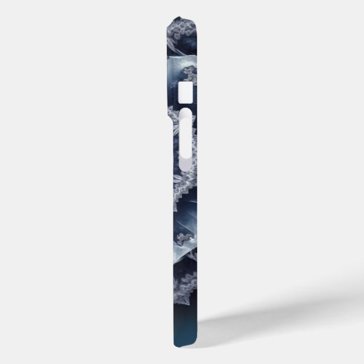 霜の降りたハート冬のレースのフラクタル Case-Mate iPhoneケース (裏面 / 左)