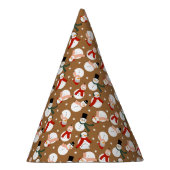 霜の降りたメリー雪だるま パーティーハット (右)