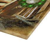 霜の降りたヴィンテージGMCトラックのクリスマス走 カッティングボード (角)