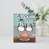 霜の降りた人間関係おもしろいギフト&ティー シーズンポストカード (スタンド正面)