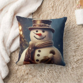 「霜の降りた休暇の友」 クッション (ブランケット)