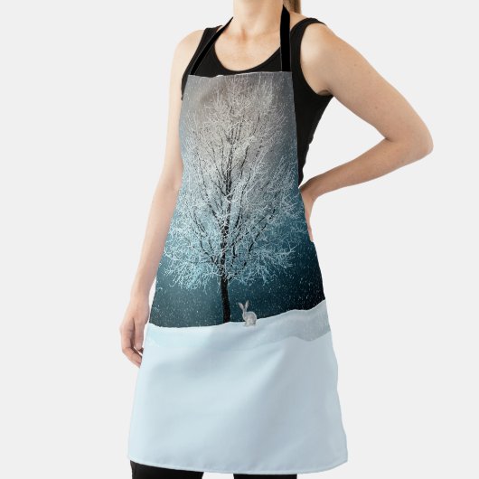 霜の降りた夕べの木 エプロン (インサイチュ)