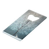 霜の降りた夕べの木 クレジットカード栓抜き (裏面アングル)