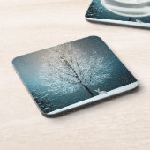 霜の降りた夕べの木 コースター (左側)