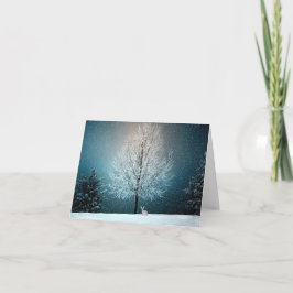 霜の降りた夕べの木 シーズンカード