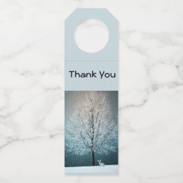 霜の降りた夕べの木 ボトルネックタグ