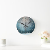 霜の降りた夕べの木 ラウンド壁時計 (ホーム)