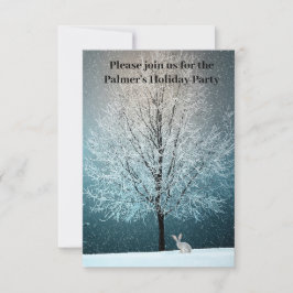 霜の降りた夕べの木 招待状
