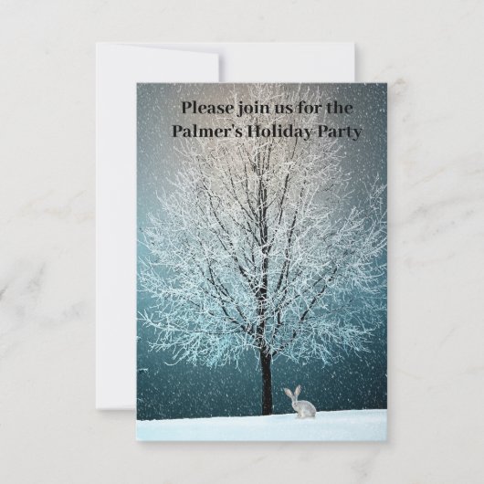 霜の降りた夕べの木 招待状 (正面)