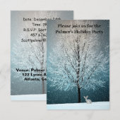 霜の降りた夕べの木 招待状 (正面/裏面)