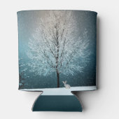 霜の降りた夕べの木 缶クーラー (裏面)