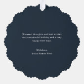 霜の降りた季節の写真オーナメントカード オーナメントカード (裏面)