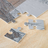 霜の降りた木々と大聖堂威厳のある。 ジグソーパズル (側面)