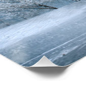 霜の降りた木々を通る雪の多い道 ポスター (コーナー)