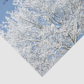 霜の降りた木のクリスマスティッシュのある青い空 薄葉紙 (詳細)