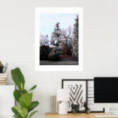 霜の降りた木 ポスター (ホームオフィス)