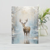 霜の降りた森の野生の鹿 シーズンカード (スタンド正面)